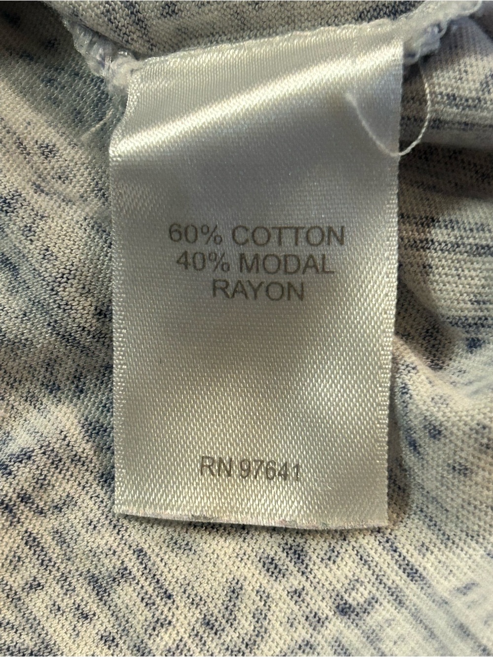 pure jill A-Line Print Tunic Top Small Blue White Geometric 3/4 Sleeve Cotton - Picture 3 of 5